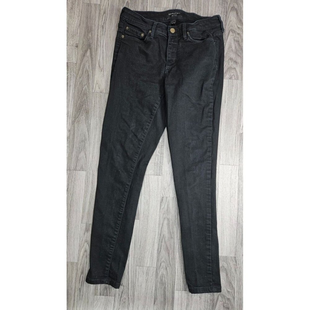 Banana Republic Size 28 / 6 Pockets Skinny Curvy Black Denim Jeans